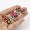 Picture of 10mm Dia., 1.3mm(16 gauge) Iron Based Alloy Open Jump Rings Findings For Jewelry Making Multicolor Round