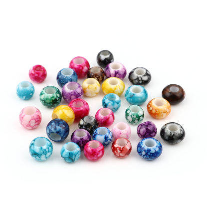 5 perles rondes en silicone 19mm couleur turquoise