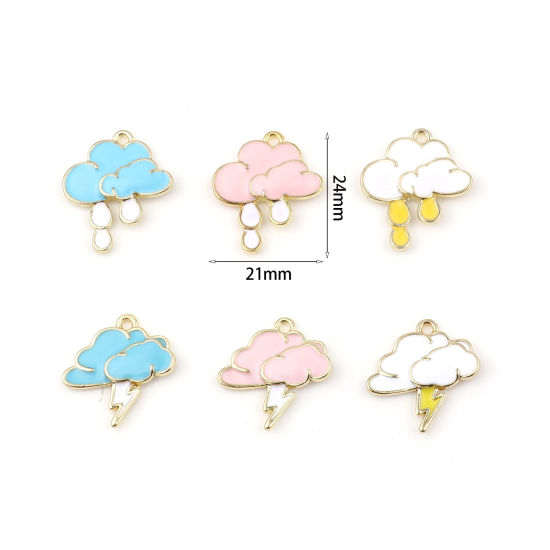 Picture of Zinc Based Alloy Charms Cloud Multicolor 5 PCs