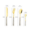 Picture of Stainless Steel & Ceramic Knife Fork Spoon Set Flatware Cutlery Tableware