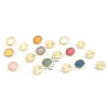 Bild von Zinklegierung & Acryl Ohrring Ohrstecker Zubehör Oval Vergoldet Bunt M/Öse 17mm x 14mm, 4 Stück