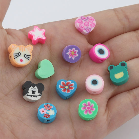Bild von Polymer Ton Perlen Zufällig Mix, 50 Stück