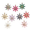 Image de Breloques en Alliage de Zinc Fleur Doré Multicolore 28mm x 26mm, 5 Pcs