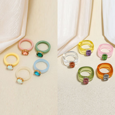 Resin Unadjustable Rings