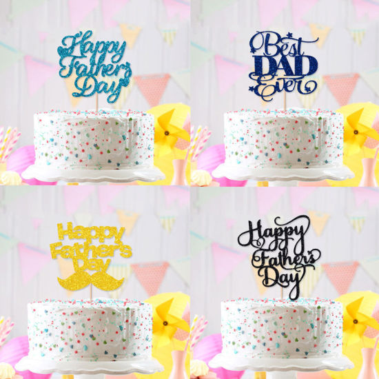 Picture of Father's Day Paper Cake Picks Decoration Birthday Party Accessories