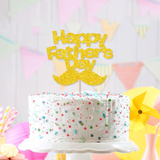 Picture of Father's Day Paper Cake Picks Decoration Birthday Party Accessories