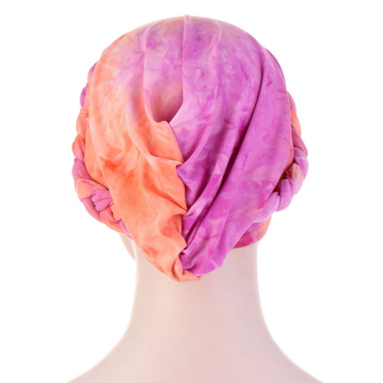 Picture of Polyamide Women's Turban Hat Braided Tie-dye