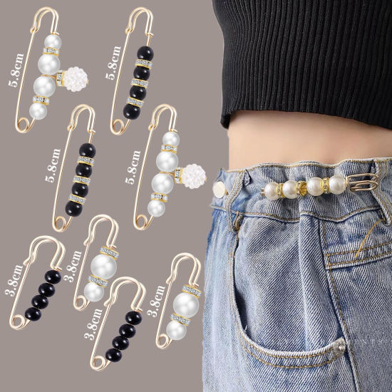 Imagen de Acrílico Pin Broches Blanco Imitación de perla 1 Unidad