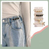 Picture of Acrylic Pin Brooches White Imitation Pearl 1 Piece