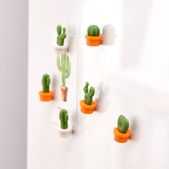 Picture of Funny Cactus ABS Refrigerator Fridge Magnet For Message Home Decoration