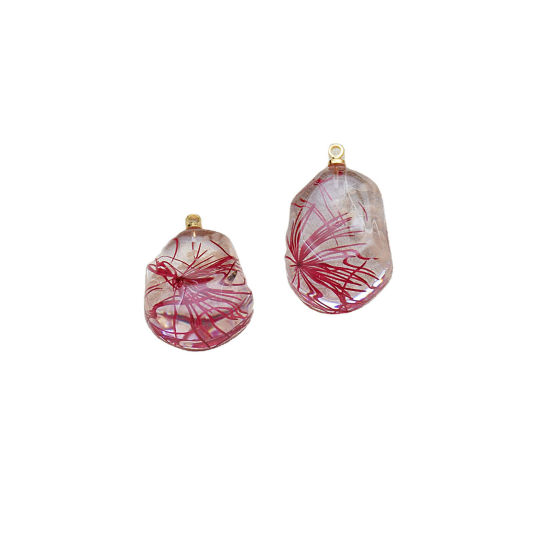 Picture of Resin & Real Dried Flower Charms Irregular