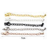 Bild von Edelstahl Verlängerungskette Extender Kette Für Halskette oder Armband Bunt Karabiner Verschluss Tropfen 7cm lang, 5 Strange