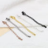 Bild von Edelstahl Verlängerungskette Extender Kette Für Halskette oder Armband Bunt Karabiner Verschluss Tropfen 7cm lang, 5 Strange