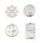 Bild von Messing Charms 18K Echt Platin plattiert Transparent Strass 1 Stück