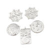 Picture of Brass Charms 18K Real Platinum Plated Clear Rhinestone 1 Piece