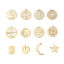 Imagen de Latón Galaxia Colgantes Charms 18K Oro Real Chapado Micro Pave Transparente Rhinestone 1 Unidad