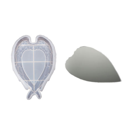 Silikon-Harz-Form für Schmuckherstellung Spiegelflügel Weiß 1 Stück