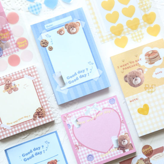 Picture of Cute Bear Paper Memo Sticky Note DIY Scrapbook Stickers 