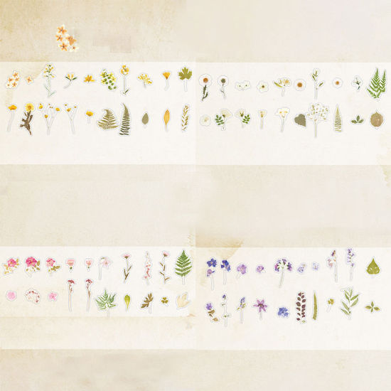 Bild von Blumenpflanze PET DIY Scrapbook Sticker