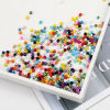 Picture of Glass Seed Seed Beads Cylinder Multicolor 4mm x 3mm, Hole: Approx 1.2mm, 1 Packet ( 5100 PCs/Packet)