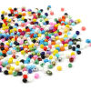 Picture of Glass Seed Seed Beads Cylinder Multicolor 4mm x 3mm, Hole: Approx 1.2mm, 1 Packet ( 5100 PCs/Packet)