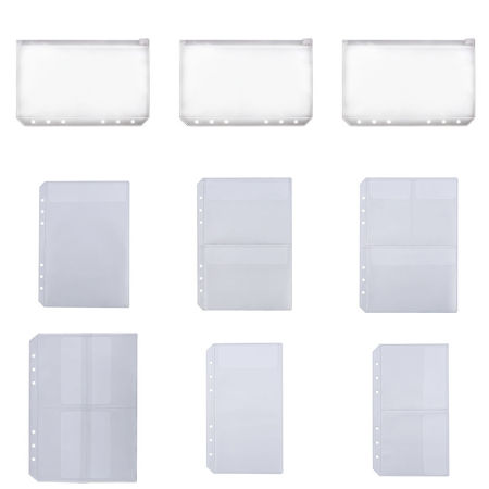 PVC Waterproof Zipper Loose Leaf File Folder Storage Bag
