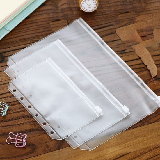 Picture of PVC Waterproof Zipper Loose Leaf File Folder Storage Bag