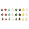 Picture of Zinc Based Alloy Charms Flower Gold Plated Multicolor Enamel 12mm x 10mm, 20 PCs