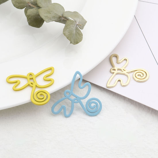 Immagine di Lega di Zinco Insetto Ciondoli Libellula Multicolore 32mm x 28mm , 10 Pz