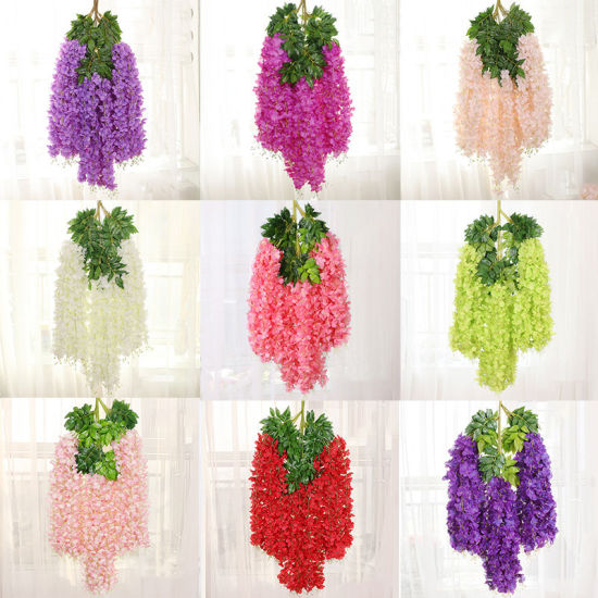 Picture of Faux Silk Simulation Flowers Violet Vine Home Decoration