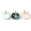 Picture of Resin Charms Cat Animal Gold Plated Multicolor AB Rainbow Color Sequins 11mm x 11mm, 2 PCs