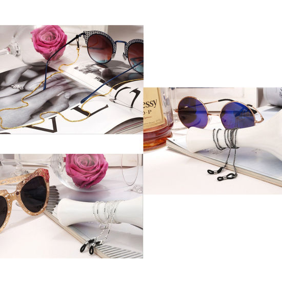 Picture of Zinc Based Alloy Eyeglasses Chain Holder Multicolor 70cm(27 4/8") long, 1 Piece