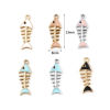 Picture of Zinc Based Alloy Charms Fish Bone Multicolor Enamel 23mm x 8mm, 5 PCs
