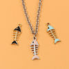 Picture of Zinc Based Alloy Charms Fish Bone Multicolor Enamel 23mm x 8mm, 5 PCs