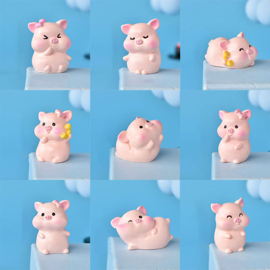 Bild von Niedliche Schwein-Harz-Mikro-Landschafts-Miniatur-Dekoration