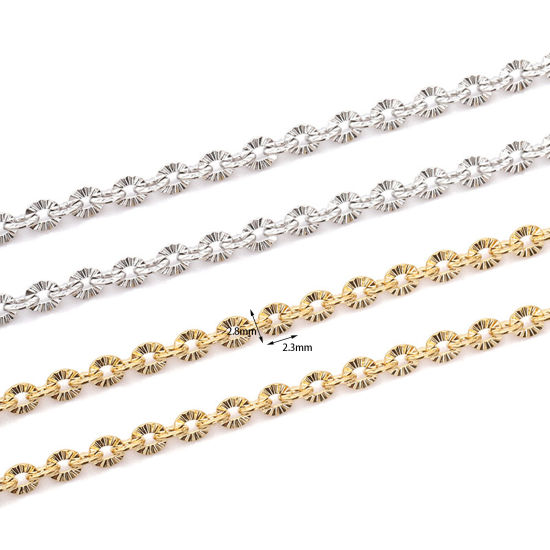 Изображение 1 М вакуумное покрытие Нержавеющая Сталь Снаряженные Цепи Для изготовления ювелирных изделий ручной работы своими руками Разноцветный 2.8x2.3мм