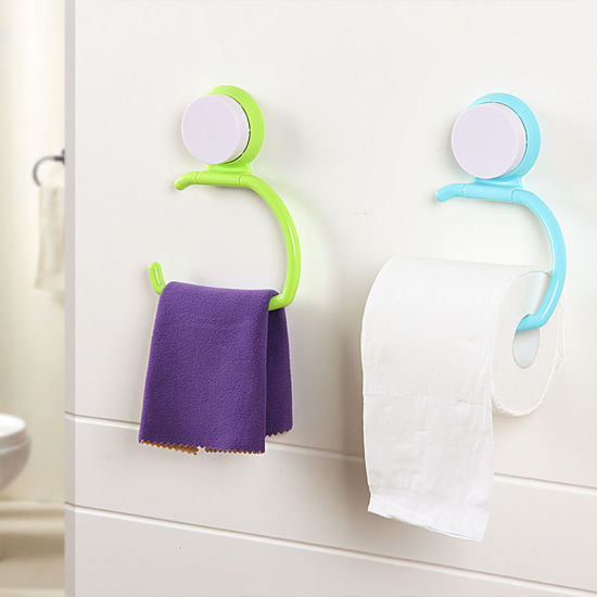Picture of ABS Multifunctional Rolled Paper Towel Rack Self-adhesive Stickers