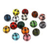 Imagen de Madera Espaciador Cuentas Ronda Multicolor Enrejado Patrón Aprox 15mm Dia, Agujero: Aprox 4.3mm, 20 Unidades