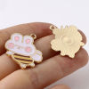 Picture of Zinc Based Alloy Insect Charms Bee Animal Gold Plated Multicolor Rabbit Enamel 10 PCs