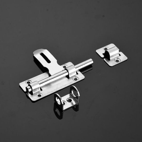 Picture of Stainless Steel Gate Latch Heavy Duty Door Bolt Barrel Slide Lock With Padlock Hole