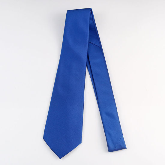 Image de Accessoires de costume de cravate brillante de couleur unie pour hommes