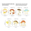 Picture of Pin Brooches Mushroom Cat Multicolor Enamel 1 Piece