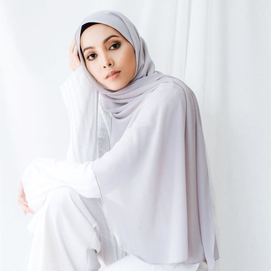 Picture of Chiffon Women's Hijab Scarf Solid Color