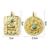 Picture of Zinc Based Alloy & Turquoise Galaxy Pendants Geometric Gold Plated 5 PCs
