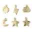 Picture of Zinc Based Alloy Galaxy Charms Star Gold Plated Sun 20 PCs