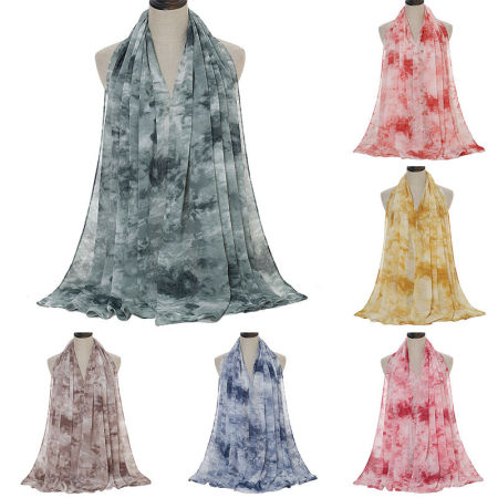 Chiffon Women's Hijab Scarf Tie Dye