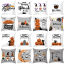 Изображение Halloween Printed Peach Skin Fabric Square Pillowcase Home Textile