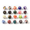Imagen de Acrílico Cuentas Ronda , Multicolor 10mm Diámetro, Agujero: Aprox 2.1mm, 20 Unidades