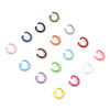 Picture of 8mm Dia., 1.2mm(17 gauge) Iron Based Alloy Open Jump Rings Findings For Jewelry Making Multicolor Round Painted