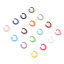 Image de 200 Pcs 8mm Dia, 1.2mm(taille 17) Anneaux de Jonction pour la Fabrication de Bijoux Ouvert en Alliage de Fer Multicolore Rond Laqué